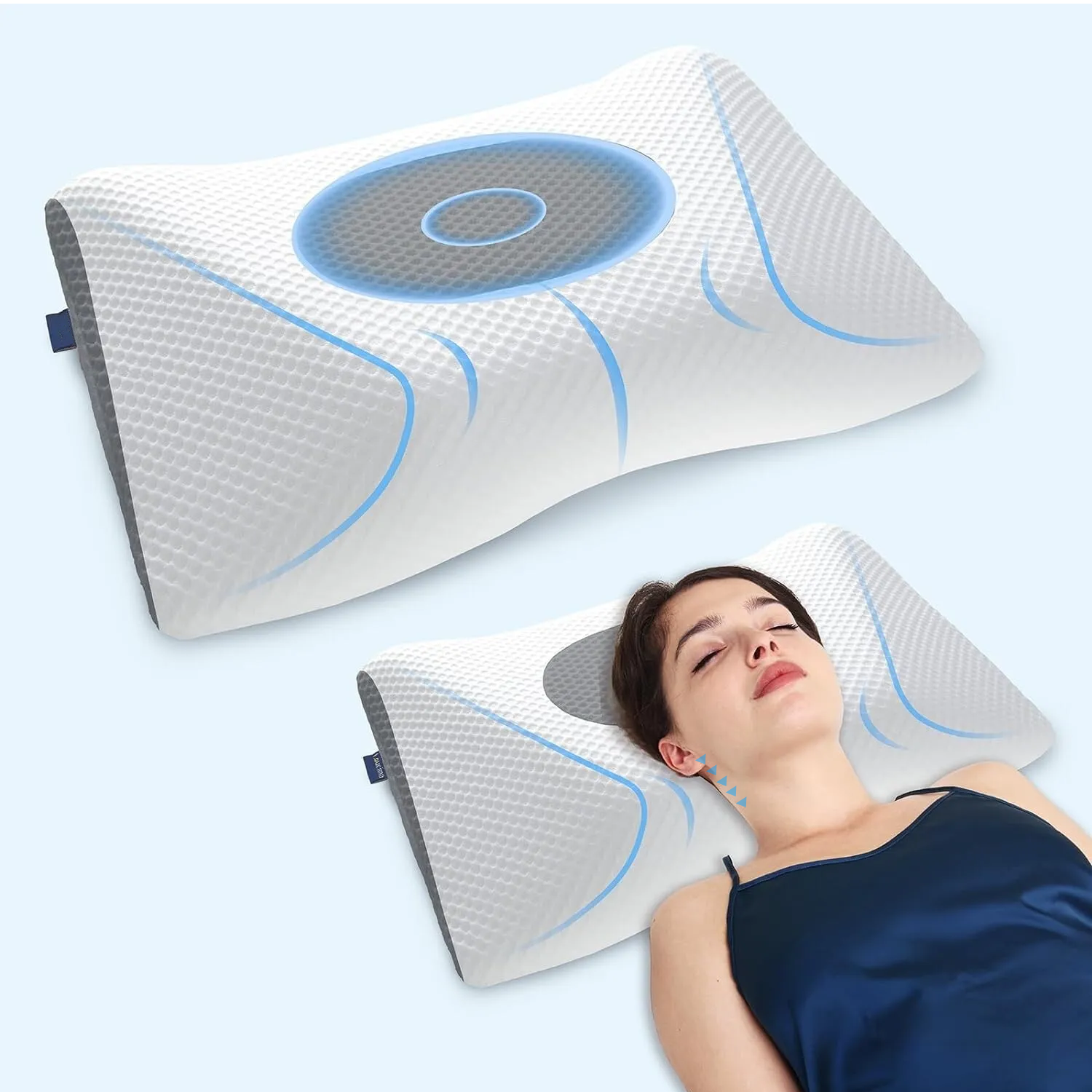 Orthopedic Pillow for Ear and Neck Pain Relief