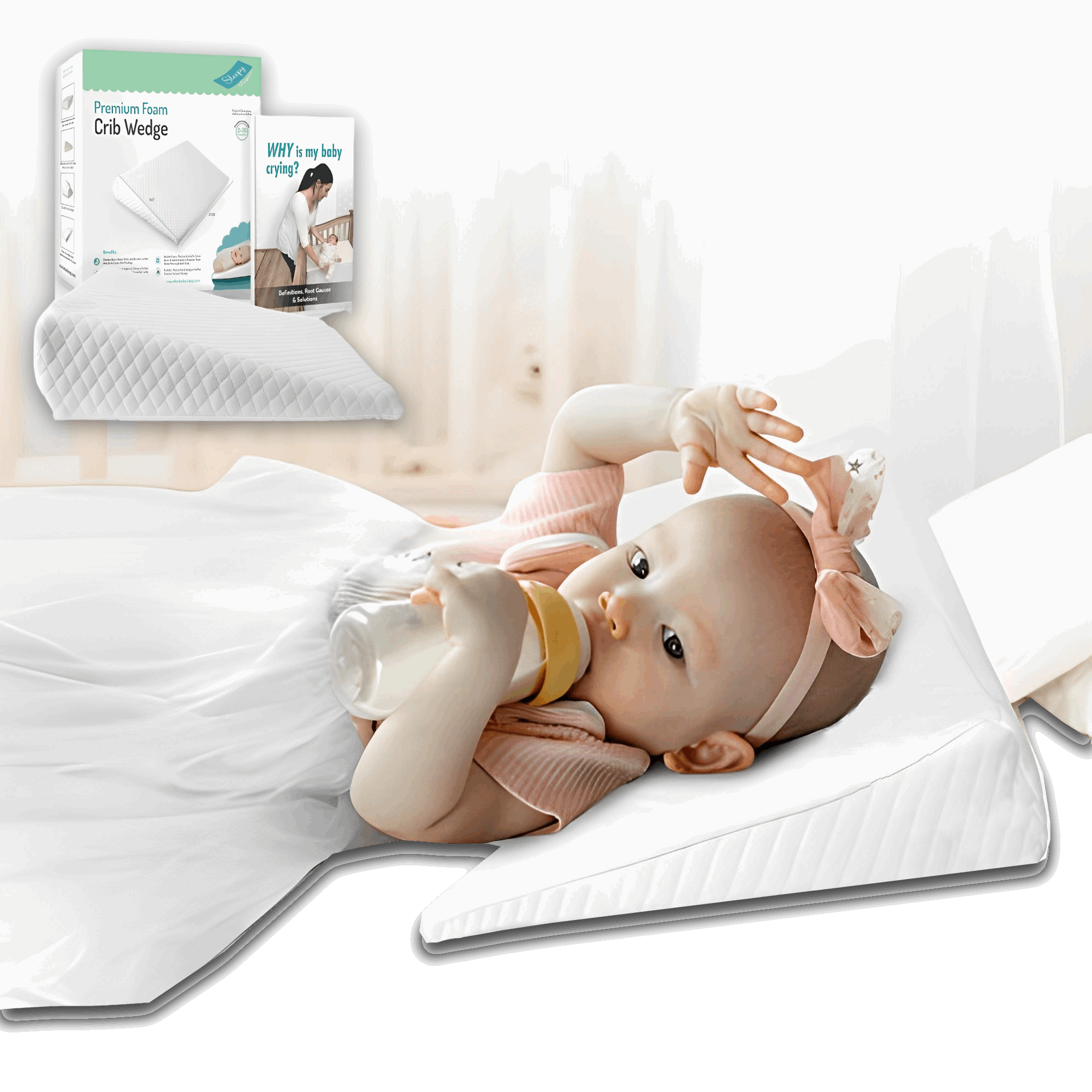 Using a wedge top pillow for baby