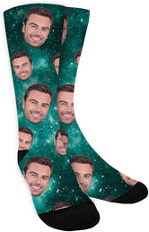 Custom Face Socks with Picture, Personalized Socks with Photo Customized Unisex Funny Crew Sock Gifts for Men Women