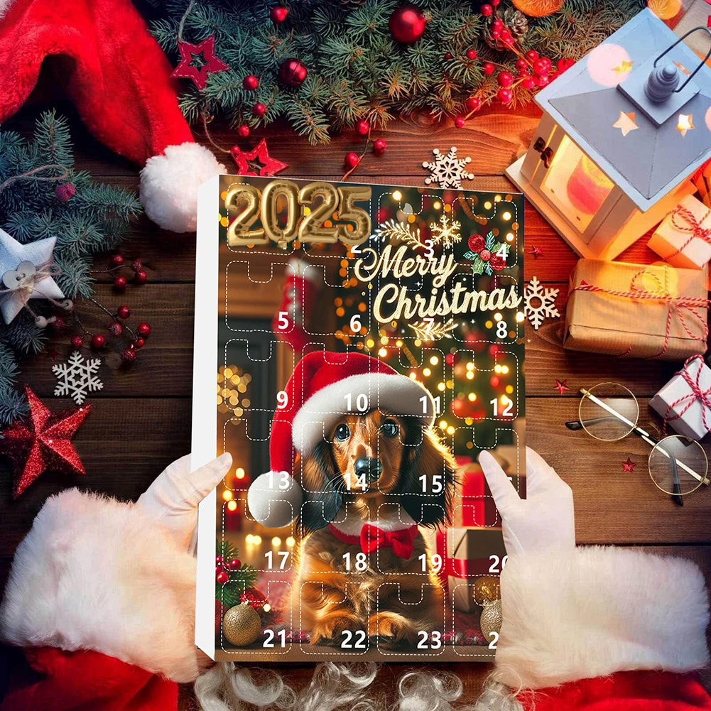 Dachshund Advent Calendar 2025 – 24-Day Christmas Countdown with Mini Dachshund Ornaments