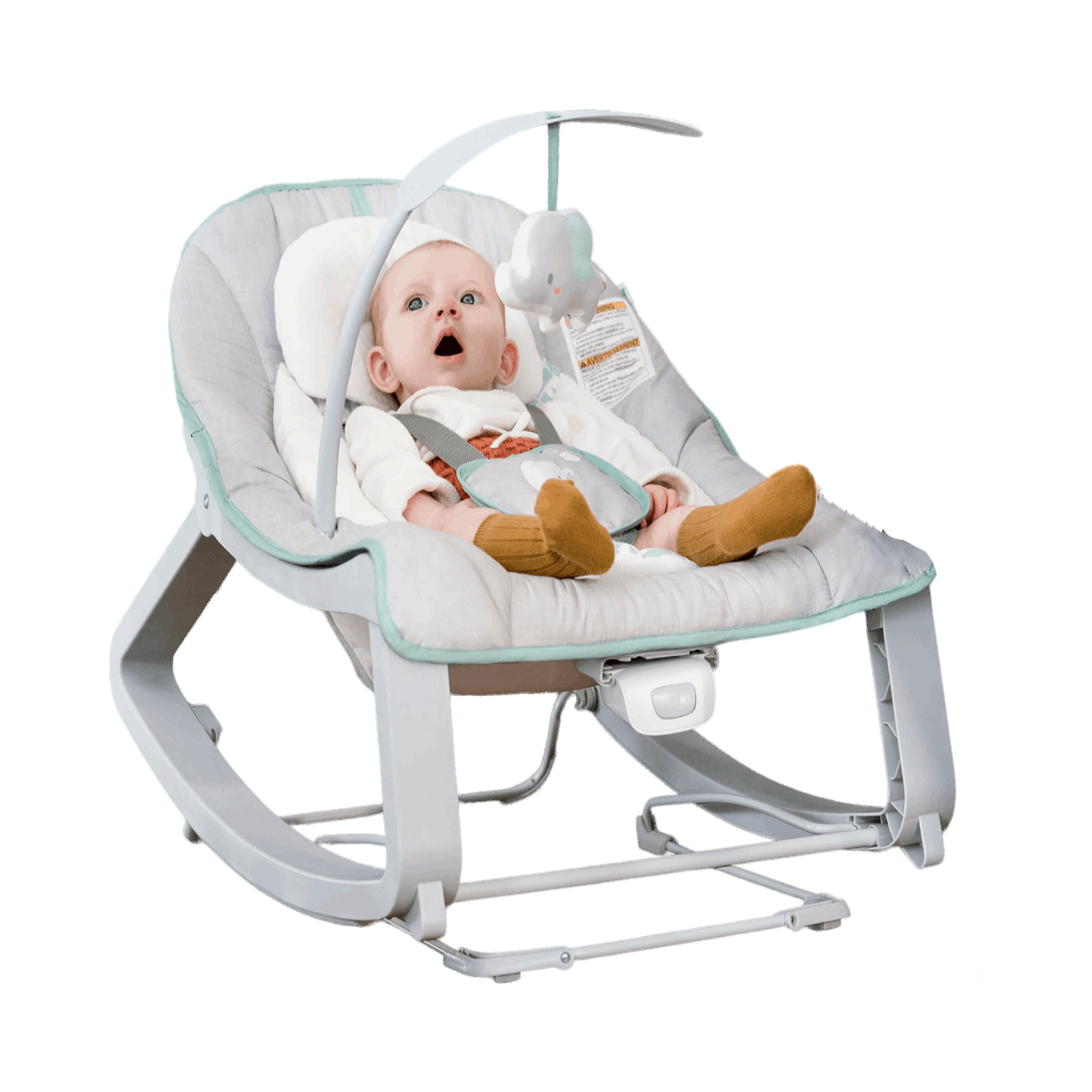 Cozy 3-in-1 Grow with Me Baby Bouncer, Rocker & Toddler Seat