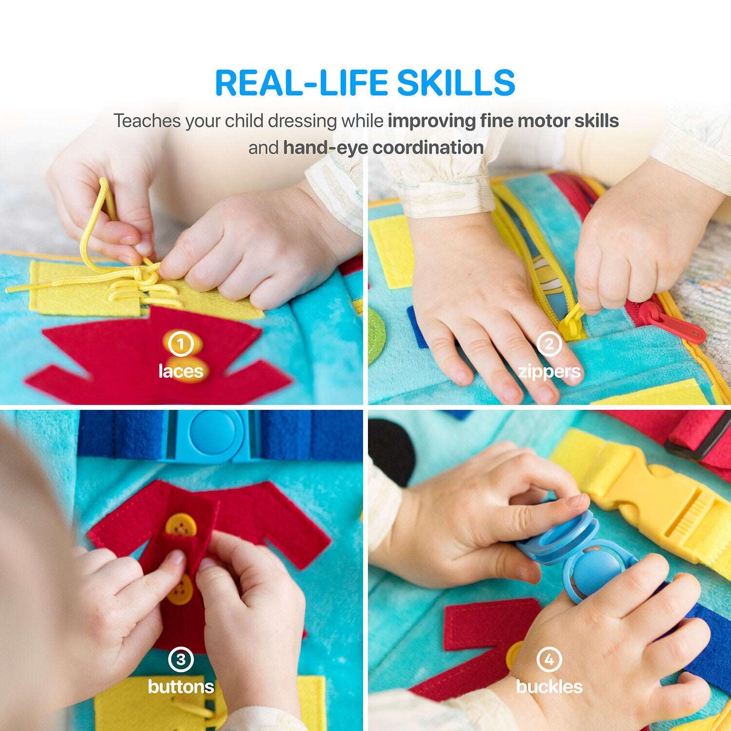 Montessori Learning Busy Board for Toddlers