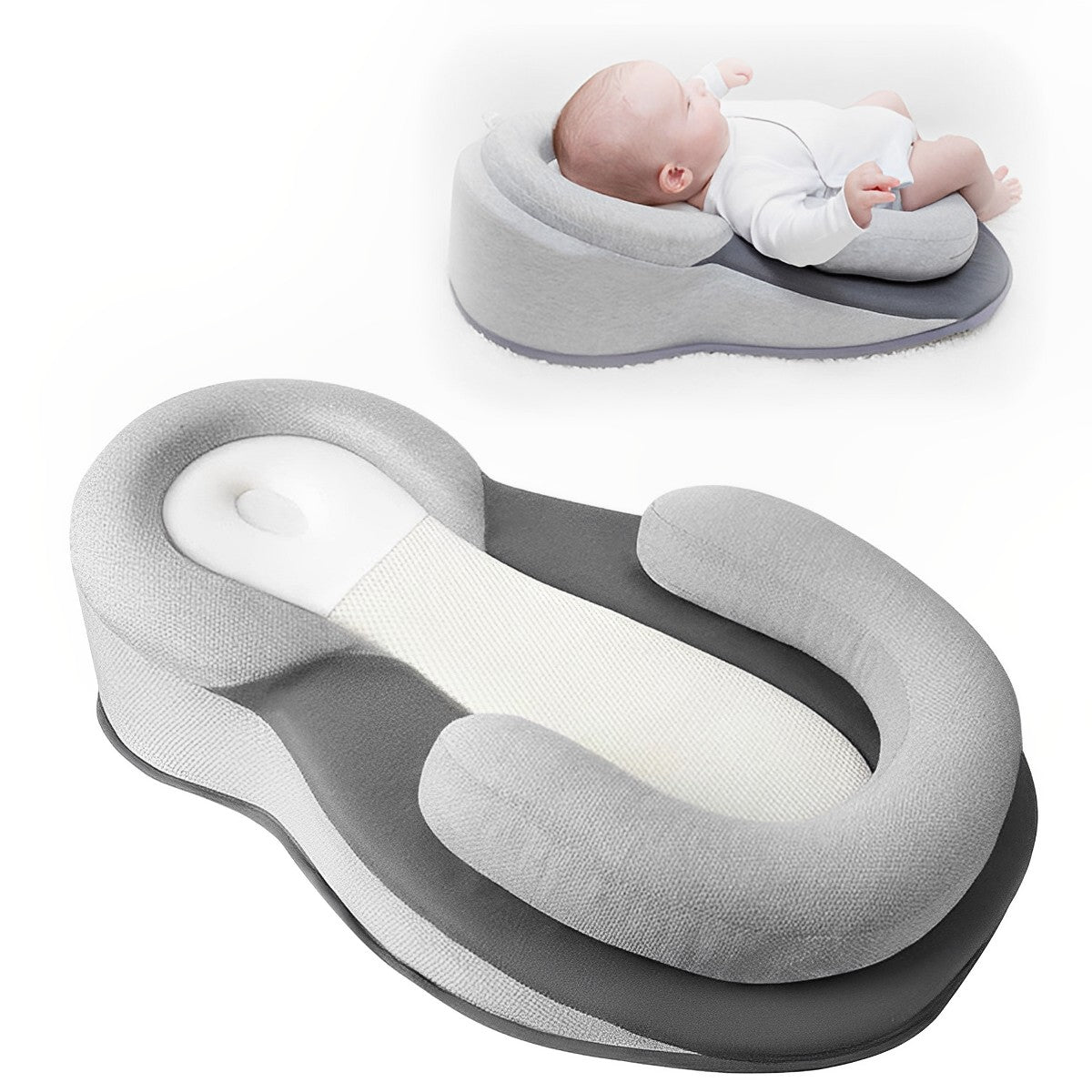 DreamNest™  Anti-Reflux Elevated Baby Lounger - Babymoov